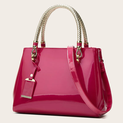 Faux Leather Handbags for Woman 2026 Luxury Bags Designers Evening Party Handbag Ladies Bag Wine Rose Red Navy Pink Beige Black