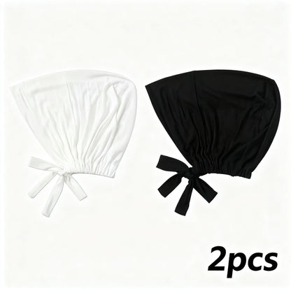 1PC Adjustable Inner Caps New Soft Solid Color Elastic Cap Modal Hijab Muslim Bonnet Underscarf Women Fashion Accessories