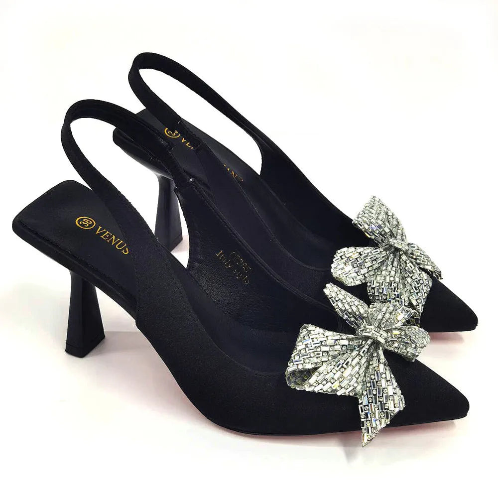 Excellent Italian Hollow Design Women Shoes Matching Bag in Silver Color Mature African Ladies Comfortable Sandals for Party