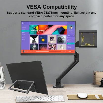 LESOWN 15.6 inch 4K Touchscreen Portable Monitor 1080P IPS USB-C HDMI Gaming Extended Display for Second Screen PS4/ 5 Switch