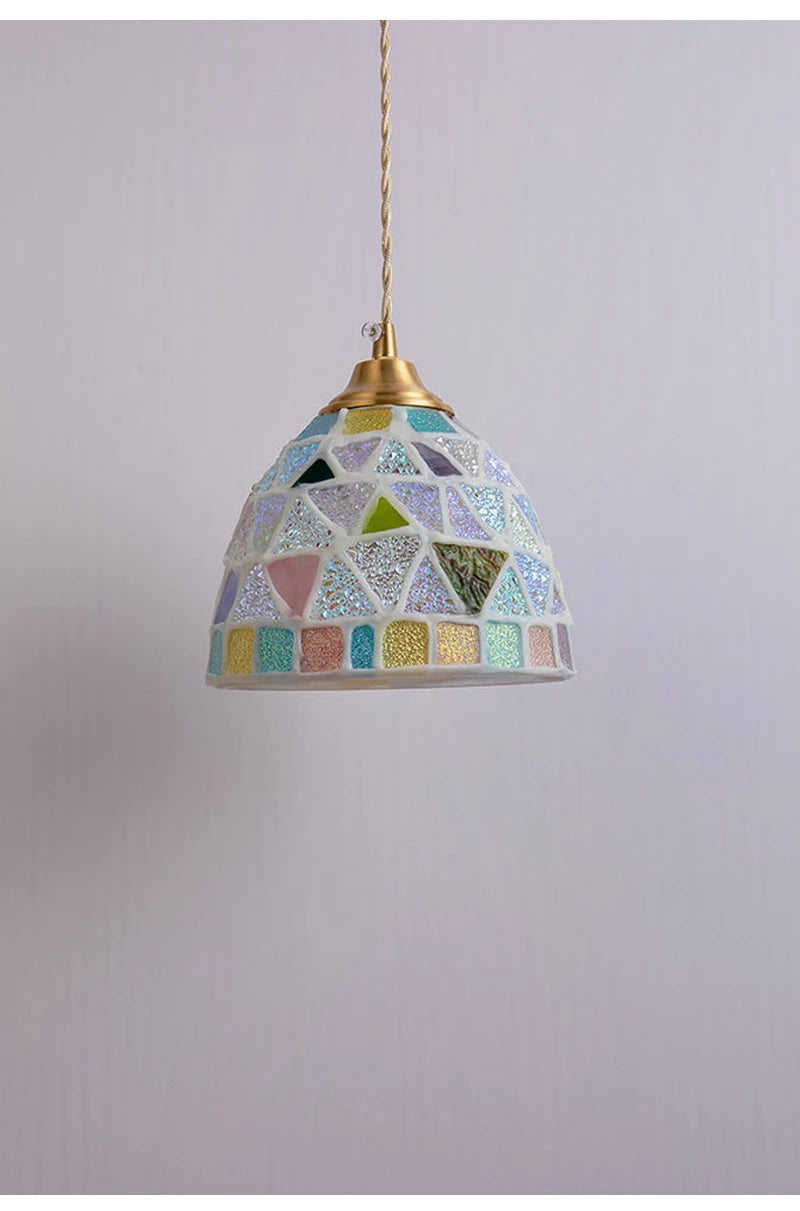 Glass Ceiling Chandelier Creative Sea Shell Lampshade Bedroom Bedside Hanging Lamp Interior Decoration Lighting Pendant Lights