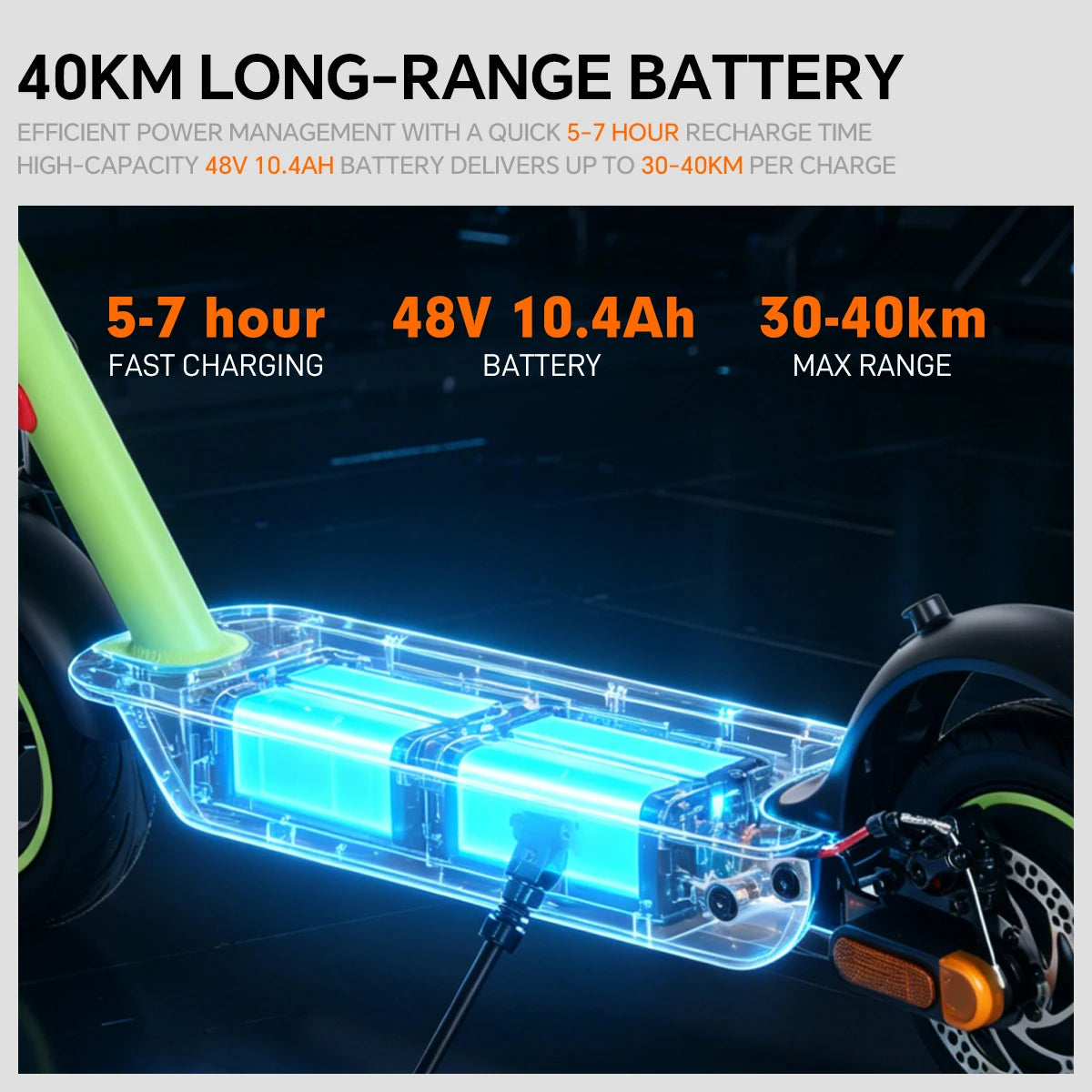 Foldable Electric Scooter For Adults Dual Shock Absorbing eScooter Equipped 10 Inch Tires Lightweight Travel Scooter