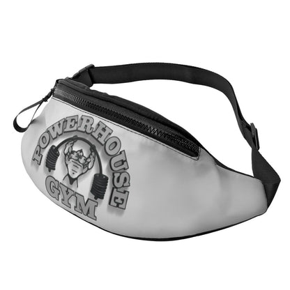 Powerhouse Gym Fanny Bag Custom Bodybuilders Fitness Crossbody Waist Pack Men Women Cycling Camping Phone Money Pouch