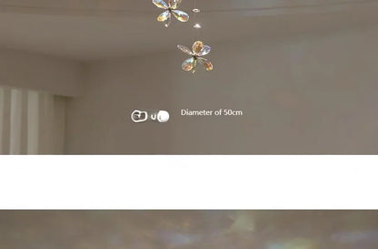 Vintage Crystal Ceiling Pendant Shining Creative LED Hanging Lamp Living Room Restaurant Chandelier Mood Light Indoor Lights