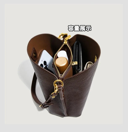 Fashion Women PU Leather Handbags Large Capacity Fashion Female Bucket Shoulder Bag Ladies Messenger Bag Purses and Handbags