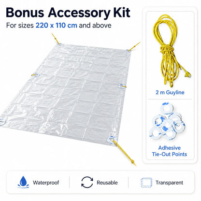 Four Season Ultralight Transparent Tent Groundsheet Waterproof Moisture Proof Camping Footprint Foldable Reusable Outdoor Tarp