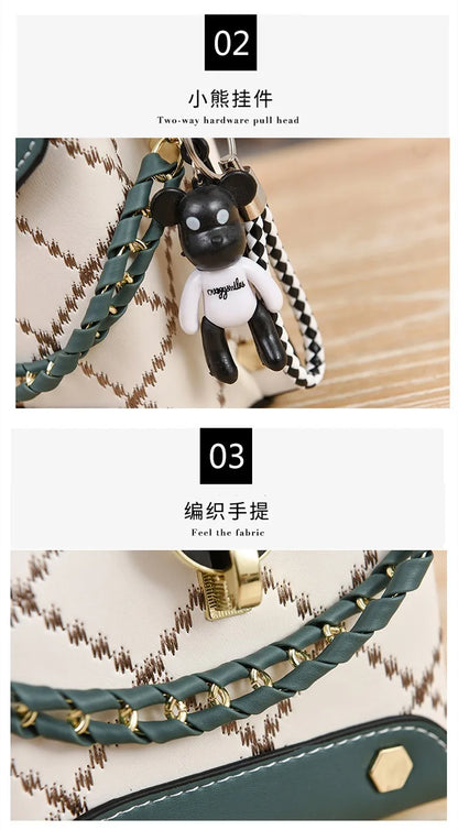 Korean version of simple and fashionable small square bag fashionable versatile shoulder messenger bag trendy mini mobile phone