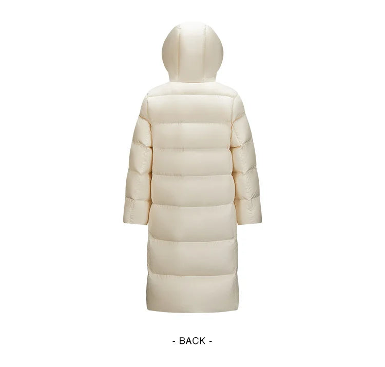 Semir Down Jacket Women Long Length Waterproof Coat 2026 Fashion Winter New Loose Hooded Coat Simple Down Jacket Woman
