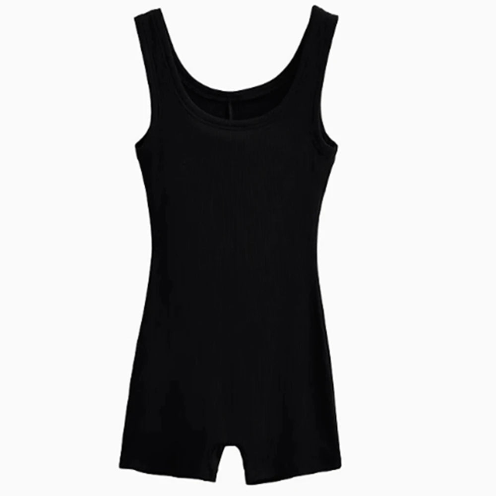 Womens Playsuits Yoga Low Neck Vest Slim Fit Sleeveless Jumpsuits Stretch One Piece Romper Sexy Seamless Bodysuits Sportwears