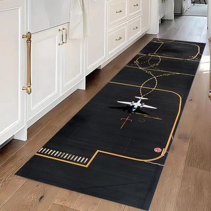 1PC Long Strip Carpet Fashionable Popular Airplane Corridor Entran Decorat Door Mat Airport Runway Home Bedroom Decoration  Rugs