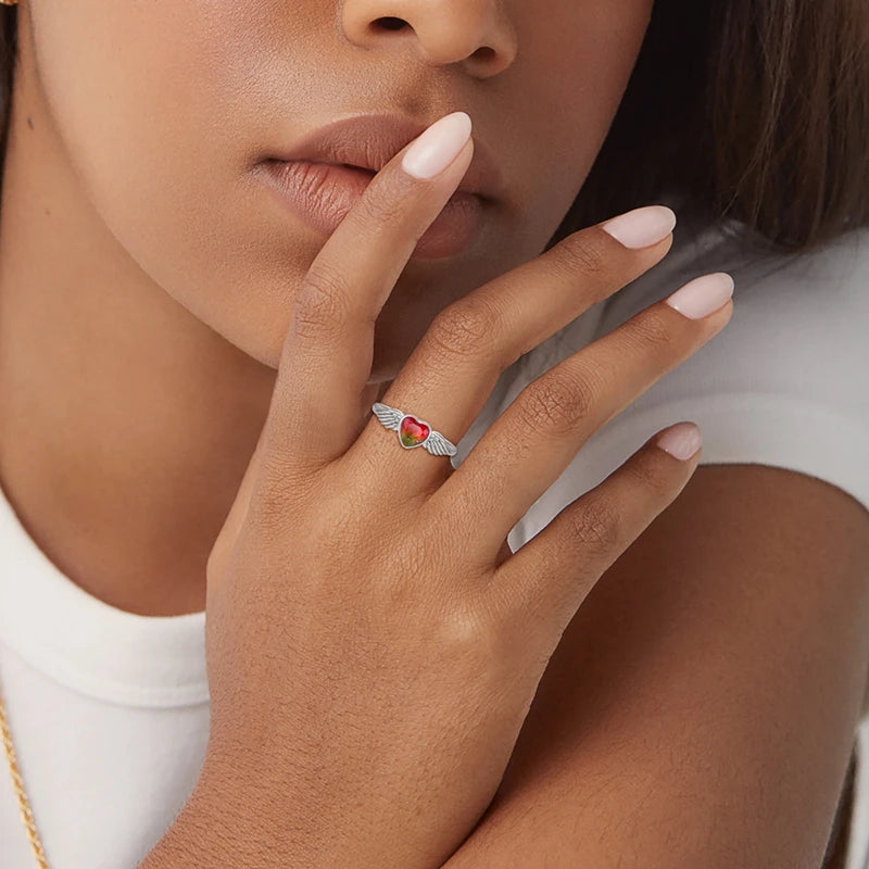 Original 925 Sterling Silver Ring Colorful Diamonds Cubic Zircon Finger Ring For Women Jewelry Wedding Engagement Birthday Gift
