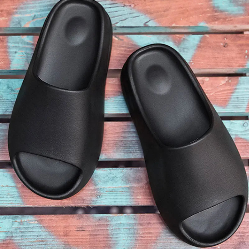 Litfun New Summer Slippers Men Soft Bottom Indoor Home Platform Sandals Fashion Beach Shoes Couple Non-Slip Bathroom Slides