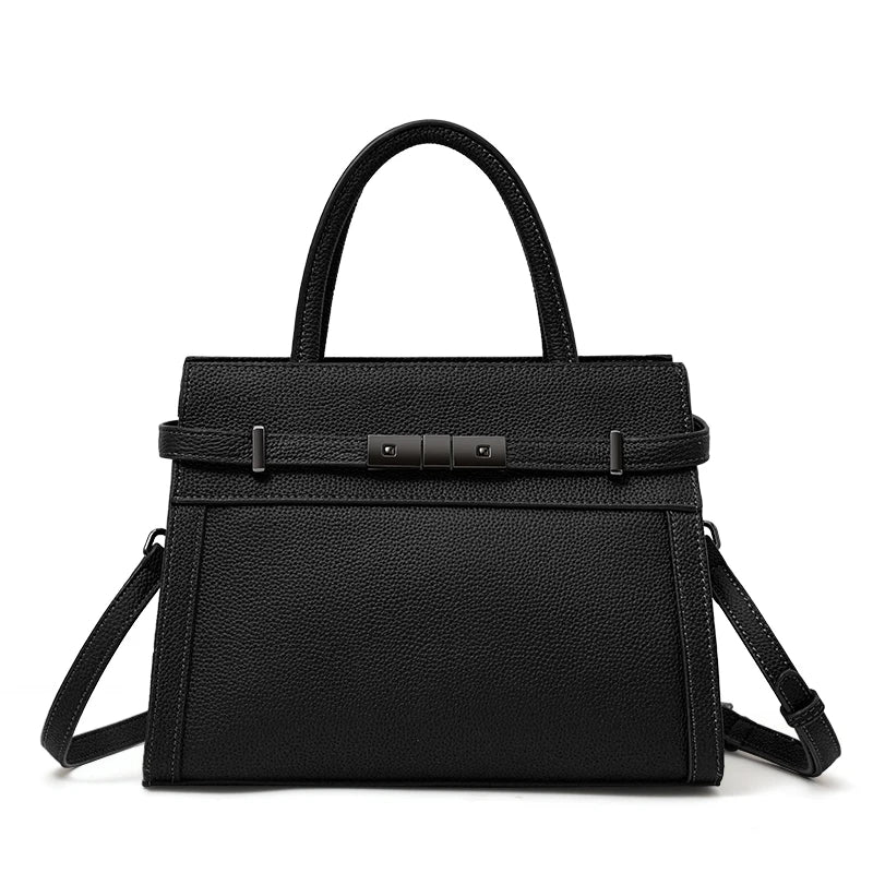 Genuine leather women's bag original first layer cowhide women's hand shoulder simple tote bag occupation