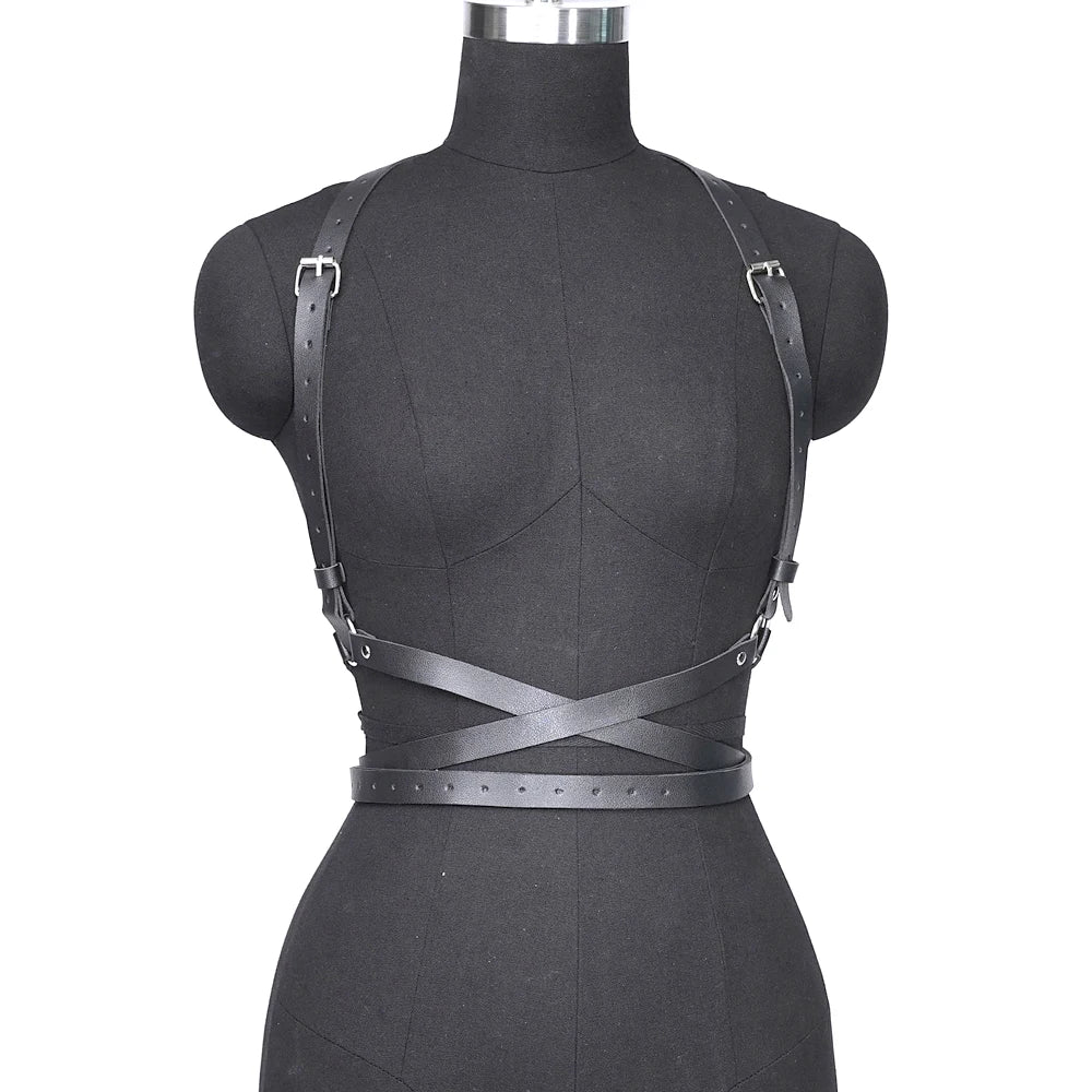 Women Fashion Punk Harness Belts Harajuku Chest Harness Corsett Belt Suspenders for Women Waist Belt Gothic Clothing Accessories
