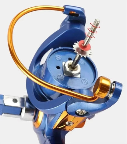 Okuma High Speed Fishing Reel with 10KG Max Drag 5.2:1 Metal Spool Spinning Wheel Gear Ratio High Speed Casting Fishing Reel