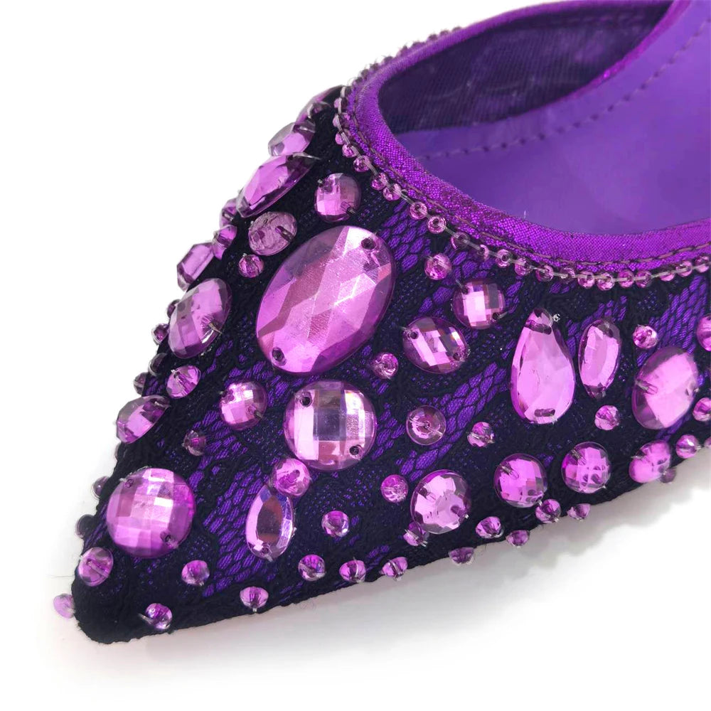 2023 New Italian Design Noble Dual-Purpose Three-Dimensional Bag And Ladies Heel Shoes Shiny Material For Nigeria Wedding Party