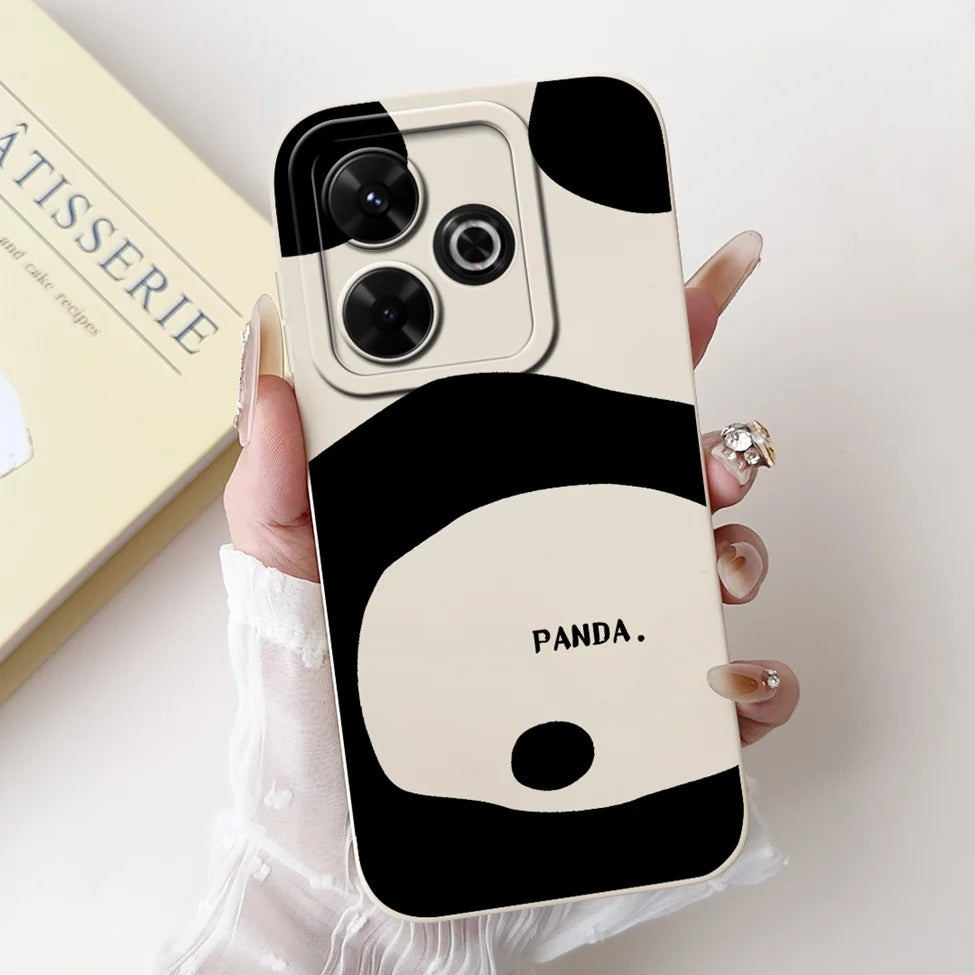 Casing For Redmi 13 Case 13 5G Cute Cat Fashion Luxury Flowers Silicone Shockproof Back Cover For Redmi 13 5G Phone Case Bumper