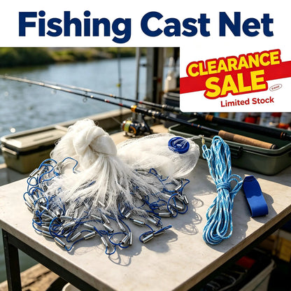 10ft Fishing Cast Net for Bait Trap Round Throw Cast Net Ready‑to‑Use Hand Throw Fishing Net for River Lake Pond Shallow Sea Fishing