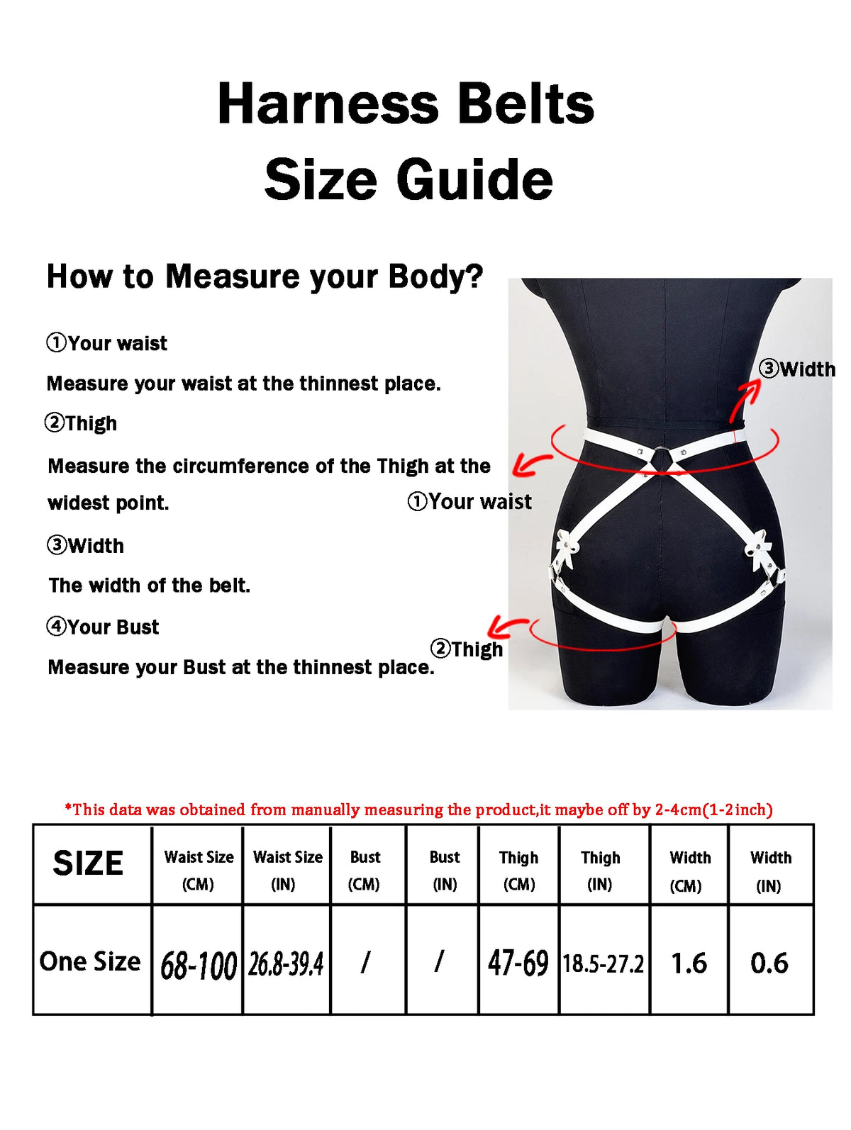 Women Fashion Belt Adjustable Street Style  Leg Harness Belt Thigh Garter Gothic Casual Wild Decoration Belts Clothing Accessory