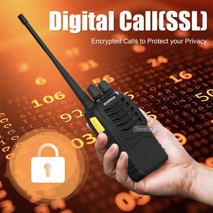 Baofeng BF-888SD Walkie Talkie AI Noise Reduction Updated BF-888S Encrypted Calls FM Wireless Frequency Copy Type-C UHF Radios