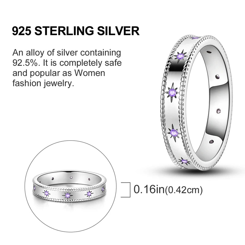 2026 New 925 Sterling Silver Rings Zircon Sparkling CZ Rings Rings For Women Original Wedding Fine Jewelry Accessories Gifts