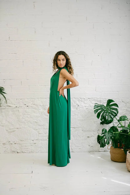 Elegant Palazzo Jumpsuit for Bridesmaids Multiway Convertible Jumpsuit Formal Multi Wrap Wedding Dress Cocktail Floor Jumpsuits