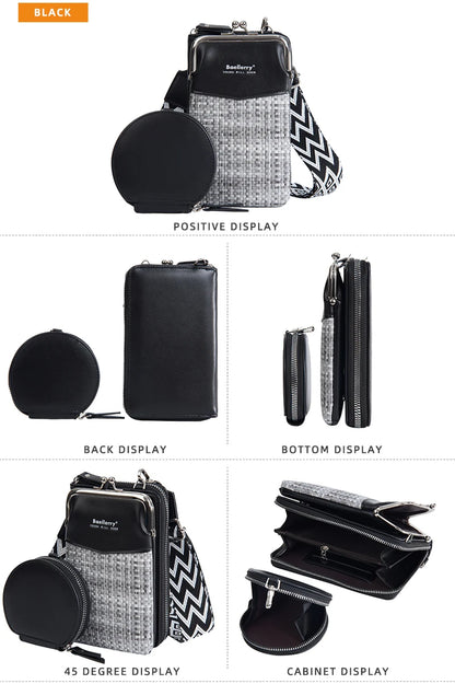 Baellerry New Big Capacity Women Phone Bags Crossbody Shoulder Female Composite Bag Handbag Zipper Coin Pocket Women's Wallet