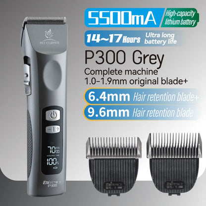 Fenice Cordless Rechargeable Pet Clipper Low Noise Professional Pet Hair Cutting Machine Grooming Trimmer Shaver Kit for Animals