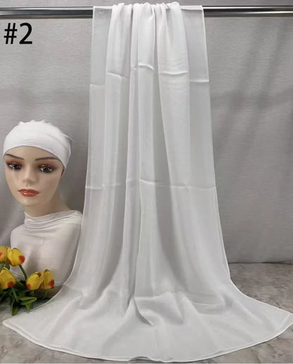 Mini Modal Hijab with Undercap Set Basic Stretchy Pullover Headscarf Thin Breathable Sunscreen Head Wrap Hijabs Scarf 165*50cm