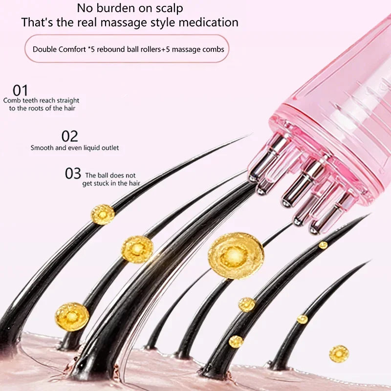 6ML Scalp Applicator Liquid Comb Essential Oil Portable Mini Massage Hair Growth Serum Oil Nourish Comb Hair Root Care Tools