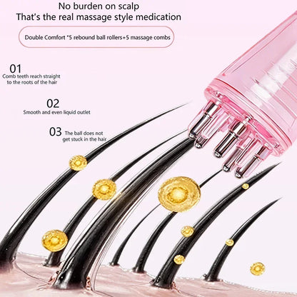 6ML Scalp Applicator Liquid Comb Essential Oil Portable Mini Massage Hair Growth Serum Oil Nourish Comb Hair Root Care Tools