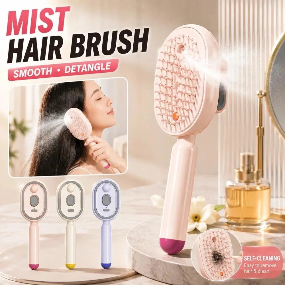Multifunctional Spray Massage Hair Comb Antistatic Detangling Brush Essential Oil Atomization For Hair Nourishment Scalp Massage