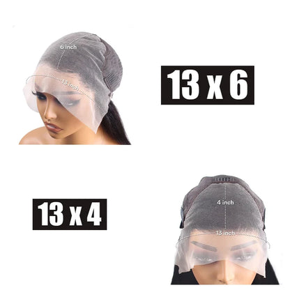 Body Wave Chocolate Brown Lace Front Wig Human Hair 220 Density Frontal Lace Wigs 30 Inch 13x6 HD Transparent Lace Human Wigs