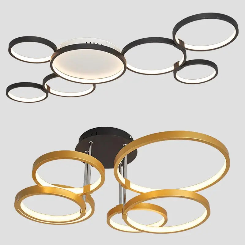 Modern LED Ceiling Chandeliers With Remote Control Decor Home Ring Lamp Living Room Bedroom Dining Room Ceiling Light Fixtures