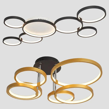 Modern LED Ceiling Chandeliers With Remote Control Decor Home Ring Lamp Living Room Bedroom Dining Room Ceiling Light Fixtures