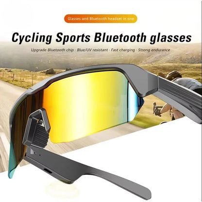 Smart Glasses Wireless Bluetooth 5.3 Sunglasses Built-in Microphone Speaker Touch&Voice Assistant Compatible Glass for Men Women