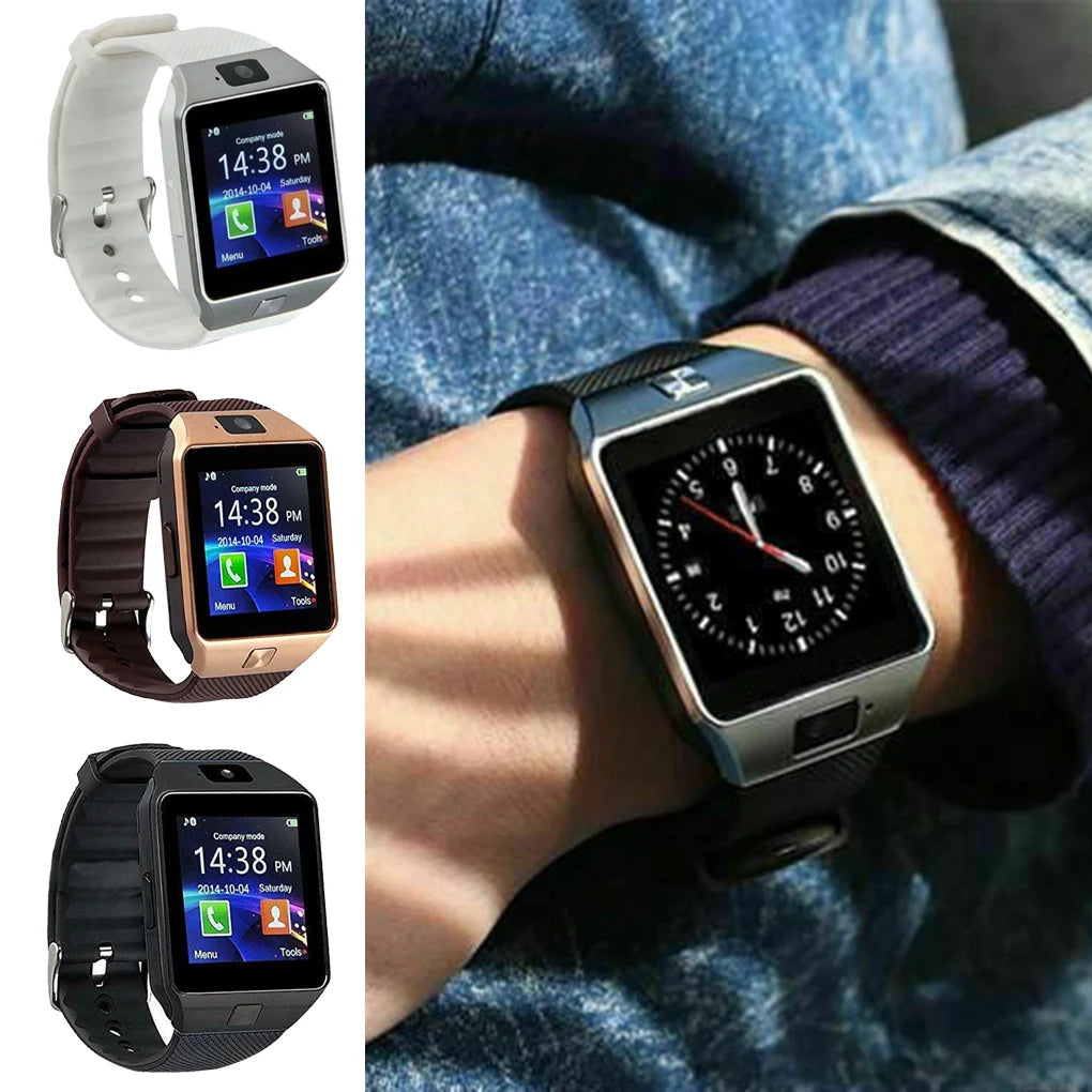 Watch Smart DZ09 Wristwatch Support SIM Card 1.56 inch Touch Screen Bracelet Multimedia Remote Equipment White
