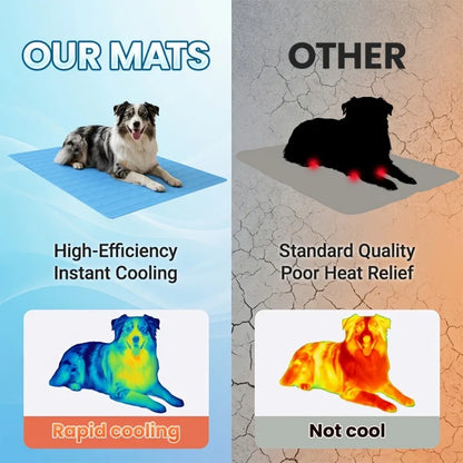 KEMORELA 2026 Ice Cool Upgrade Dog Cooling Mat Summer Pet Cold Bed Extra Large For Small Big Dogs Pad Breathable Pet Cold Bed