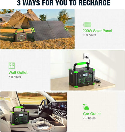 EBL 999Wh 1000W Portable Power Station for Camping,Wireless Charger