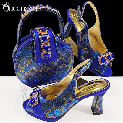 INS-Inspired Italian Design Elegant Women High Heel and Bag Nigeria Wedding Party Shoes and Bag–Fashionistas Exclusive Products