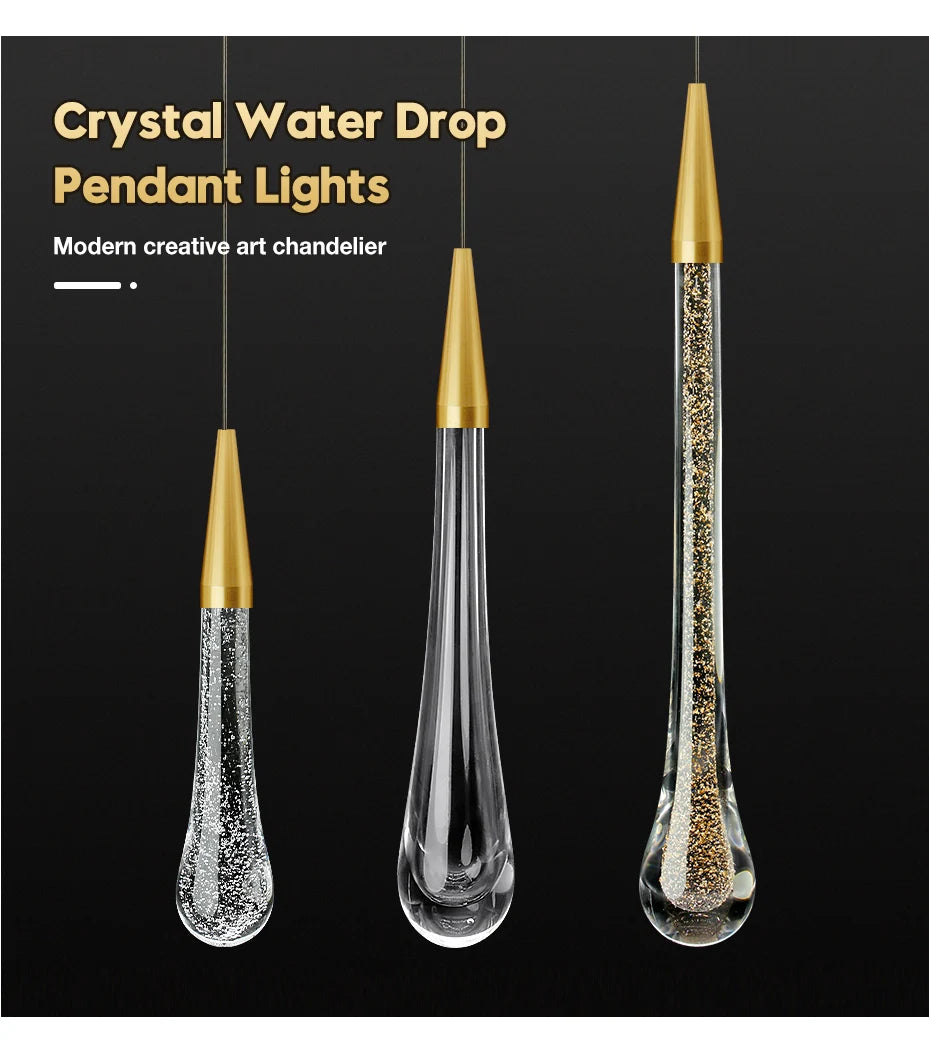 Crystal LED Pendant Lights Interior Lighting For Home Dining Table Hanging Lamp Bedside Living Room Decoration Pendant Light