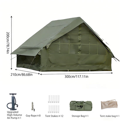 PAKICETUS Inflatable camping tent 4-8 people with windows portable water-resistant camping tent  Four season tents