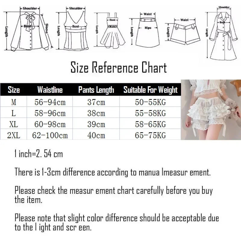 Pink Pleated panties woman pumpkin cute panties bow knot lolita safety shorts vintage pants victorian bloomers