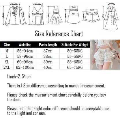Pink Pleated panties woman pumpkin cute panties bow knot lolita safety shorts vintage pants victorian bloomers