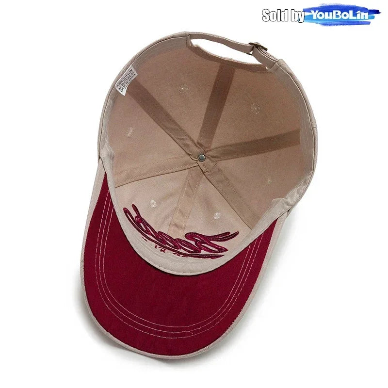 Letters 3D Embroidery Cotton Adjustable Baseball Cap Sun Hat Trucker Caps Dad Hats