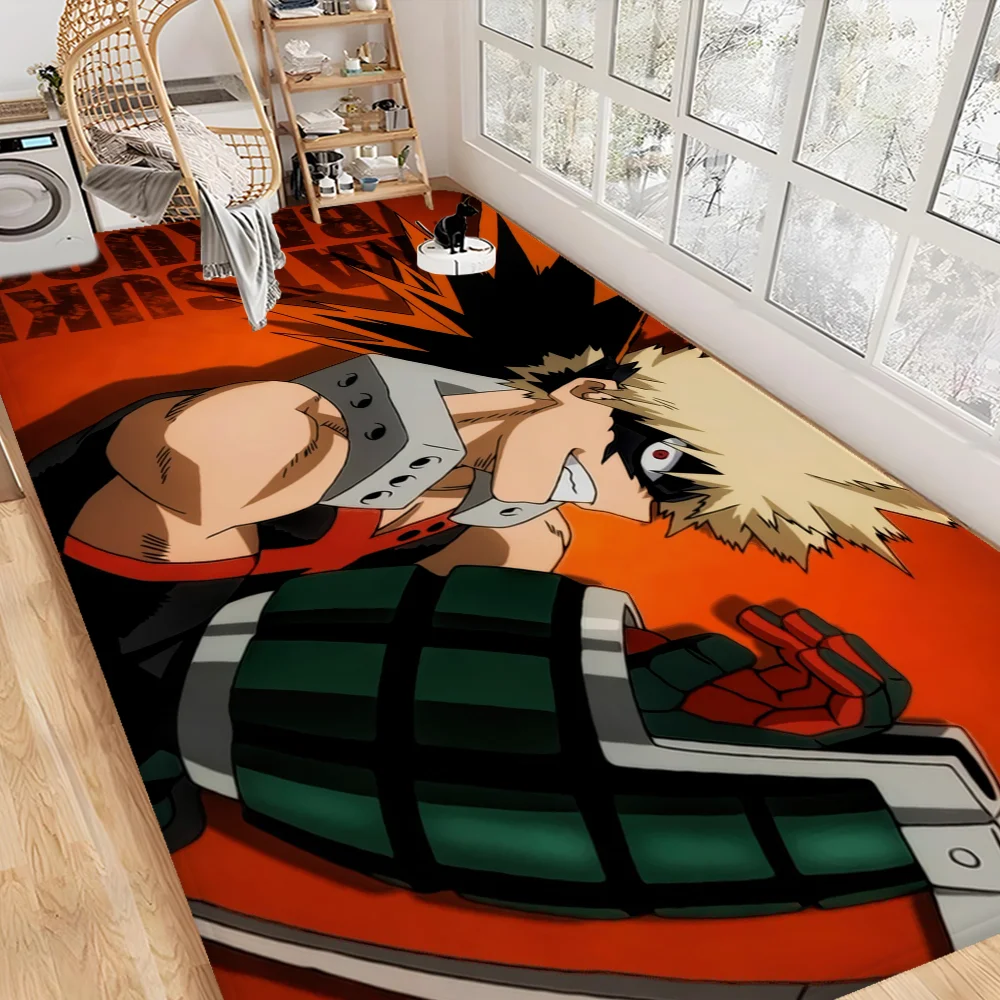 Bakugo Katsuki Floor Mat Non-Slip Laundry Room Mat Laundry Decor Balcony Child Living Room Bedside Mats