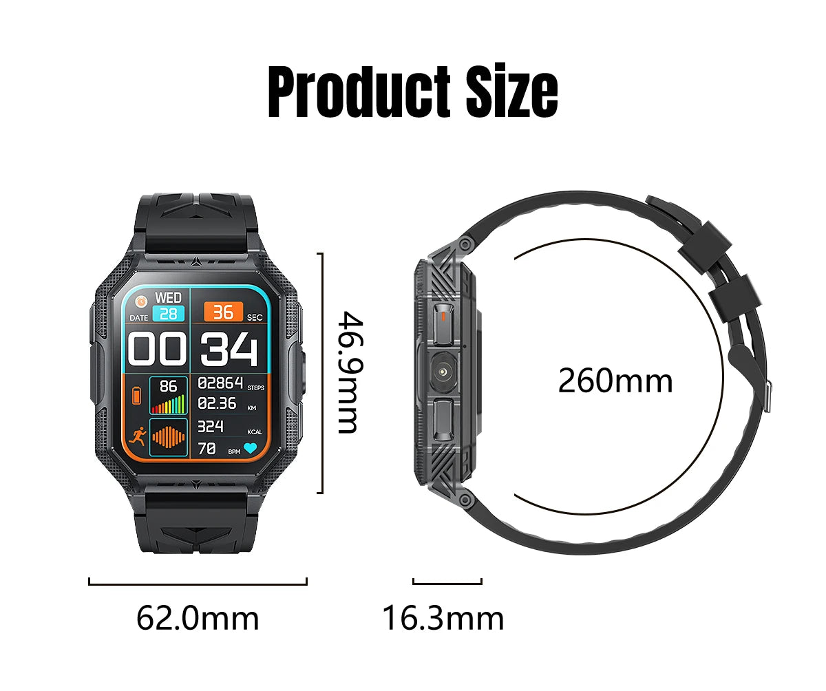 2026 newhigh-endoutdoorhikingadventuresmartwatch,1400mAh large battery,wirelesscommunication,voiceassistant,heartrate monitoring