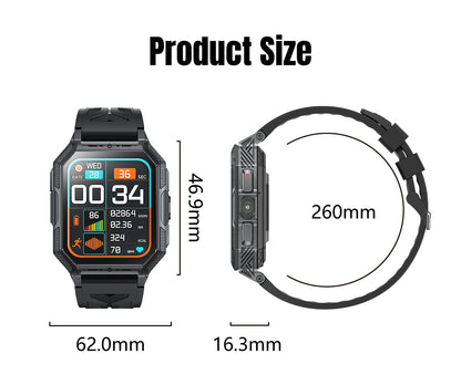 2026 newhigh-endoutdoorhikingadventuresmartwatch,1400mAh large battery,wirelesscommunication,voiceassistant,heartrate monitoring