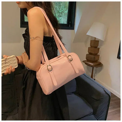 2026 Luxury Designer Handbags Pure Color Causal Bag Big Capacity Pillow Underarm Bag Green Commuter Shoulder Bags for Women