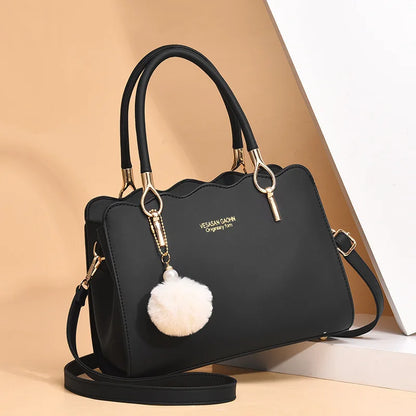Yogodlns Women Handbags Ladies Large Tote Bag Female Square Shoulder Bags Bolsas Femininas Sac PU Leather Hairball Crossbody Bag